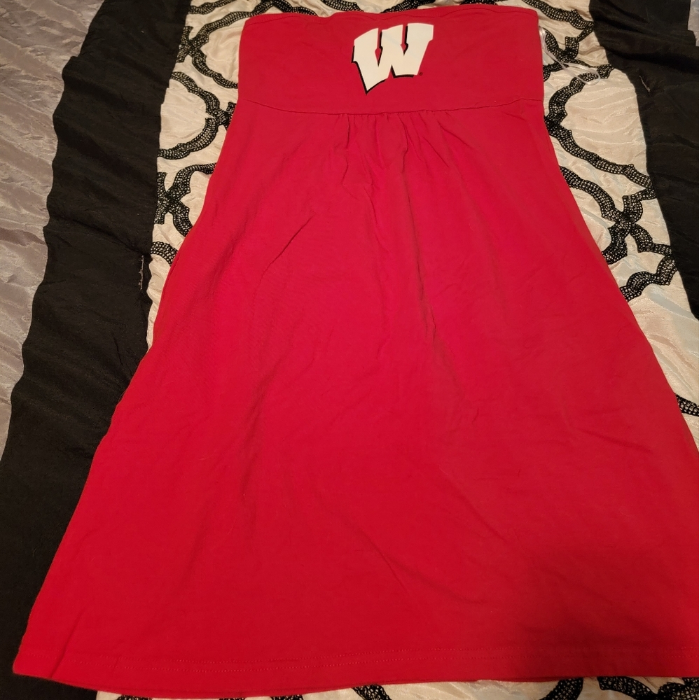 Wisconsin Badger swim cover or dress Sz L